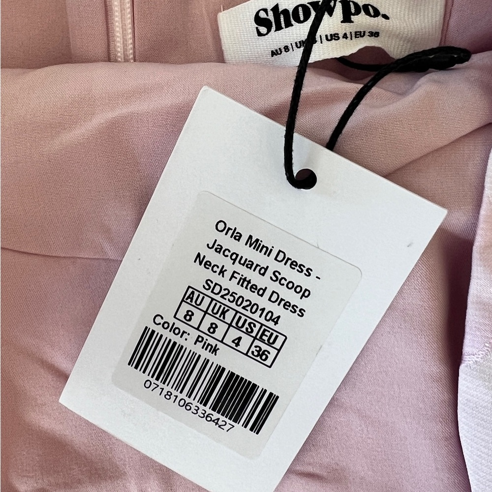 Showpo Pink Jacquard Mini Dress - Picture 5 of 6